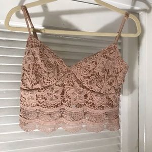 Small lace crop top